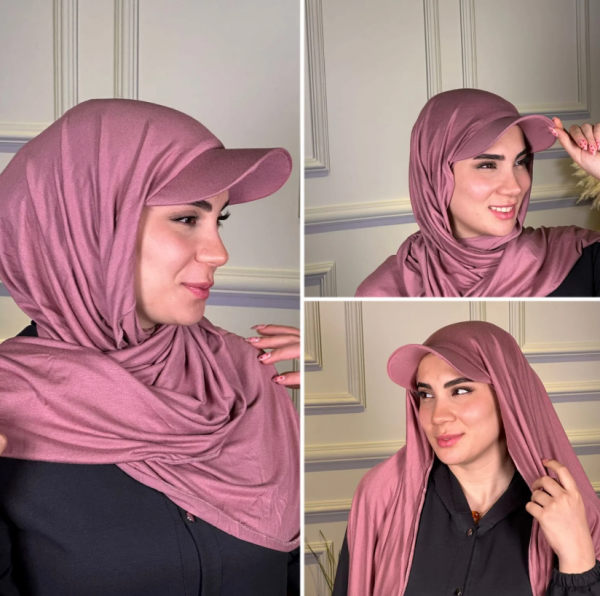 Topi berbentuk hijab sporty